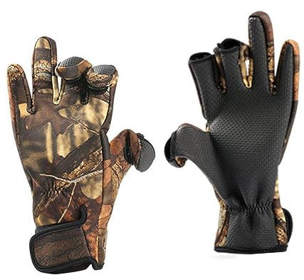Mikikit Neoprenhandschuhe Für Winter Radfahren Angeln Camping Bestrahlungshandschuhe Winddicht rutschfest Thermisch Bequem Tragbar
