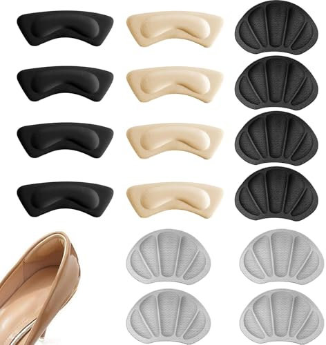 8 Paires de Auto-Adhésif Talon, Coussinets de Talon en Gel Antidérapants, pour Talons Hauts, Baskets, Chaussures, Pour Homme Et Femme De Talon Antidérapants Anti- Protection Des Pieds