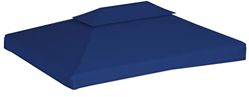 Copertura Superiore per Gazebo, Tetto per Tendone Da Festa Da Esterni, Copertura Superiore per Gazebo a 2 Strati 310 g/m² 4x3 m Blu Per Giardino Portico Anteriore Giardino Patio