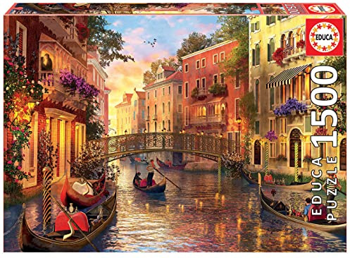 Educa - Puzzle de 1500 Piezas para Adultos | Atardecer en Venecia | A Partir de 14 años (17124)