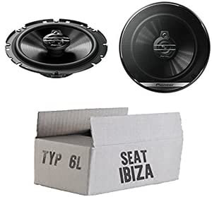 Lautsprecher Boxen Pioneer TS-G1730F - 16,5cm 3-Wege Koax Paar PKW 300WATT Koaxiallautsprecher Auto Einbausatz - Einbauset passend für Seat Ibiza 6L Front Heck - justSOUND