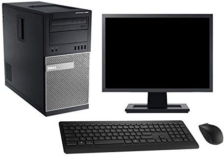 Dell PC Tower 7020 - Ordenador de sobremesa (pantalla de 22, Intel Core i5-4570, RAM de 8 GB, SSD de 480 GB, Windows 10, Wi-Fi, (Reacondicionado)
