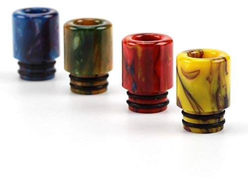 510 Punta de goteo larga / corta de resina epoxi para 510 Atomizador Elektronik Sigara RDA RTA Color aleatorio 13mm Diámetro Color aleatorio Sin tabaco ni nicotina ( Color : 3pcs Long Drip Tip )