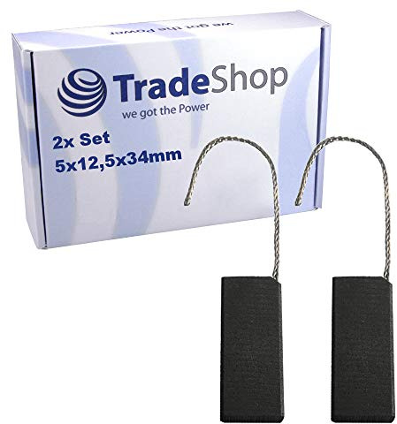 2x Kohlebürsten 5x12,5mm für Siemens Waschmaschinen passend für Aquatronic, Siwamat, Siwamat Plus, COLE & PORTER, Extraklasse, Optima/Motorkohlen