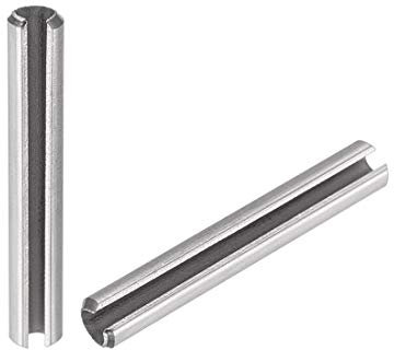 sourcing map Slotted Spring Pin - M3 x 20mm 304 Stainless Steel Split Spring Roll Dowel Pins Plain Finish 20Pcs