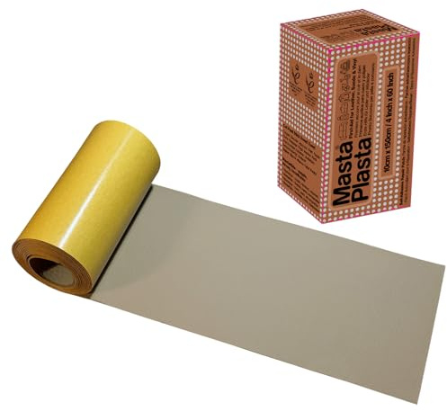 MastaPlasta Toppe autoadesive originali per la riparazione della pelle TORTORA 150 x 10 cm. Il tuo kit di riparazione pelle rapido e facile, per divani, sedili auto e fai da te