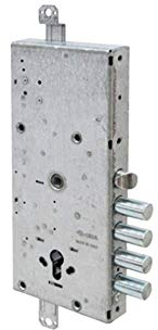 MYEVO Cisa serratura motorizzata a chiusura automatica per porte blindate (solo serratura sono esclusi gli accessori) (3 catenacci interasse 38 mm | mod. E6516-38)