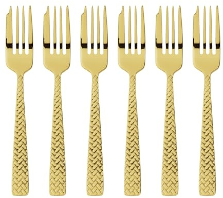 SAMBONET - Confezione Regalo 6 Forchette Dolce Cortina Pvd Gold