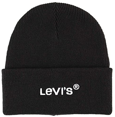 Levi's Herren & Unisex Wordmark Beanie, Regular Black, UN