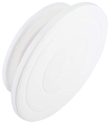 Rotating Cake Stand, Food Grade PP Material Cake Decorating Supplies Cake Decorating Turntable Cake Decorating Tools Set, for Restaurant Dessert Shop(white)