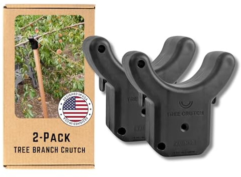 Kalinar Tree Crutch - DIY Tree Support Device - Save Fruit Tree Branches from Breaking Under Heavy Fruit, fits on Standard 2x2 Lumber, T-bar, Bamboo Garden Stakes, Broom Pole, and More (2-Pack)