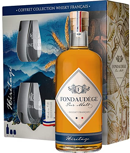 Fondaudège Coffret Whisky + 2 verres 40° 70cl