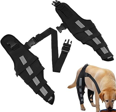 Tumotsit Kniebandage für Hunde - Haustier-Knieschützer, hintere Stütze | Tragbare Hundebein-Ärmel-Kompressionsstütze, Kurze Hinterbein-Sprunggelenksstütze für gerissenes Kreuzband