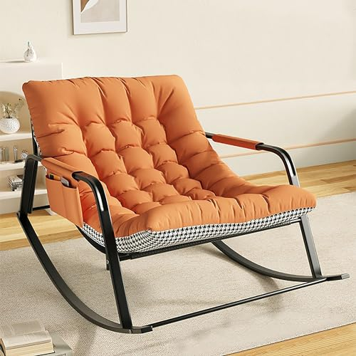 Loungesessel, Terrassenmöbel, Sonnenliegen-Stuhlkissen, Sonnenlicht-Terrassenkissen, Chaiselongue, Outdoor-Matratze, Liegestuhl, gesteppt, dick gepolstertes Sitzkissen, Schaukelstuhl mit Bändern (Col