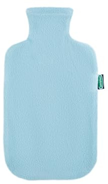 Sensiplast® Wärmflasche Made in Germany - mit Fleece Bezug (Hellblau)