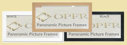 Panoramic Sizes,Modern Picture Frames,Photo Frames,Poster, Frames (Black, 20x8 inch)