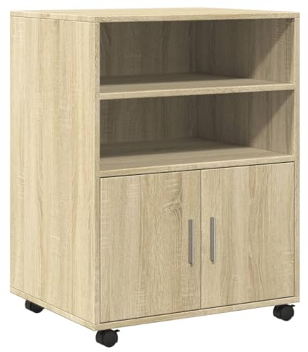 vidaXL Rollschrank Sonoma-Eiche 60x48x81 cm Holzwerkstoff