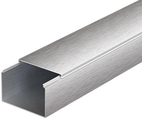 Serenitison Square Box Cable Trunking,Aluminum Alloy Trunking,Self Adhesive Cable Hider,Outdoor Cable Protector,1m Long*2,Anti Trampling,Pressure Resistant,For Offices,Retail,Gyms,Factories,Garages