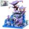 CAXIMSY Cherry Blossom Tree House Micro Building Blocks Set Age 6+,Peach Blossom Pond Flowers Bricks Architecture Kit with LED Light Gifts for Adults and Kids（2500+Pieces）