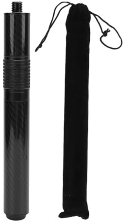 Jiawu Pool-Queue-Verlängerung, 10–14 Zoll Teleskop-Billard-Queue-Verlängerung aus Kohlefaser-Aluminiumlegierung mit Stoßstange, Verlängerung, Snooker-Pool-Queue-Stick, Zubehör für PERI