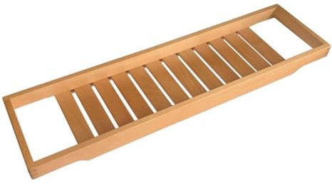 Cubiertas para bañeras, Bandeja para bañera, Rejilla para remojo de bañera de Hotel, Bandeja de Madera Maciza para Ducha, Bandeja de Almacenamiento para baño (Color: Natural, tamaño: 86 x 22