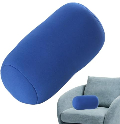 Tuxxjzm Almohada cervical de microperlas, cojín cilíndrico para el cuello, cojín de microperlas, cojín para dormir, cojín cómodo, cojín de relajación, cojín de viaje