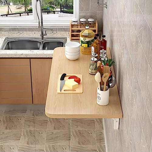 Moderner klappbarer Wandtisch aus Holz für Schlafzimmer, Küche, platzsparend, mit Blättern, Arbeitsplatz für Arbeitszimmer, Waschküche und Badezimmer, kleine Größe