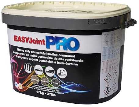 EASYJoint - Pro Jointing Compound for Patio, Paths, Pavements & Driveways (Mushroom/Sahara). 17kg Strong & Durable Epoxy Resin Joint Filler Compound for Garden Slabs & Paving, Frost & Ice Resistant