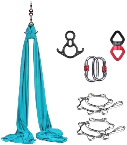 Canopz Yoga Vertikaltuch (8x2.8m) - Yogatuch Zum Aufhängen, Trapez Schaukel, Starke Tragfä higkeit, Sicherer SchutzYoga Schaukel Set, Akrobatik Tuch Aerial Yogatuch Seide F ür Erwachsene