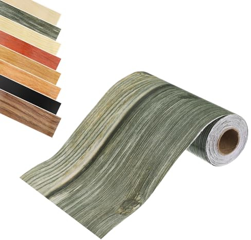 sourcing map Ruban adhésif grain de bois, 5,1 cm x 10 m, ruban de réparation coloré pour mur, table d'angle, porte, plinthes, sol, canapé, meubles, décoration d'intérieur (chêne gris)