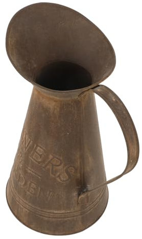 Toyvian Pot De Fleurs Vintage Métal Vase à Fleurs Ornement Arrangement Floral Seau De Rangement Design Classique Et Rétro