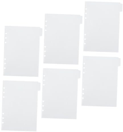 DOITOOL 6blätter Bindertaschen Aus Kunststoff Austauschbare Budgettaschen Für Taschenordner Ordnertaschen Mit Robustem Pp-material Budgeteinlage Für Notizbuchordner