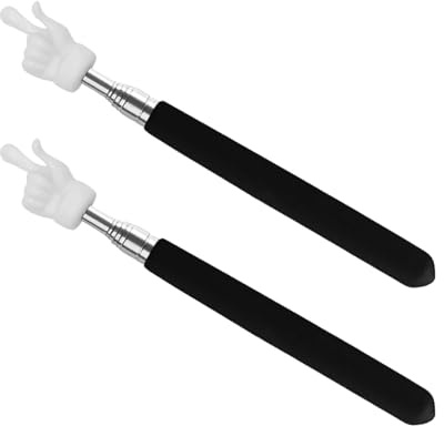 2PCS Puntero Telescópico para Profesores, Puntero de Mano Extensible con Diseño Ergonómico, Ideal para Escuela Primaria y Jardín de Infancia, Extensible de 21,5 cm a 70 cm, en Colores Vibrantes