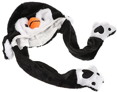 ERINGOGO Kuschelige Tiermütze mit Beweglichen Lustiger Kaninchen Hut für Partys Karneval und Halloween und Warm für Erwachsene