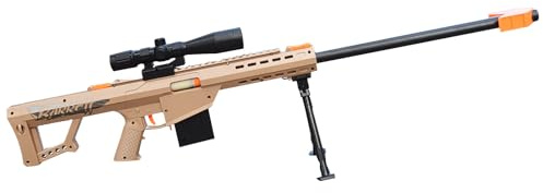 E-THOL Barrett 98k Lanzador de vainas Soft-Head - Juguetería de francotirador para niños | Modelo realista con munición Soft-Head | Incluye 10 vainas | Edad 3+ (Arena)