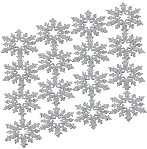 HEALEEP 12pièces Dessous Noël Forme De Flocon De Set Ssous De pour Décoration De Table Et Intérieur