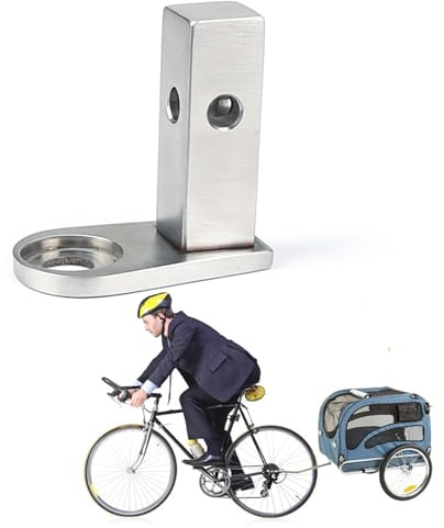 Kyostar Fahrradanhänger Kupplung, Adapter für Croozer Fahrradanhänger bis 2015 Achskupplung Vierkant Universal Edelstahl Achsadapter