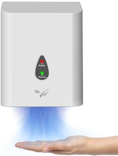 Asciugamani Elettrico Automatico, Asciugatura Rapida delle Mani da 900 W, Doppia modalità di Raffreddamento E Riscaldamento, Sensore Intelligente Montato A Parete