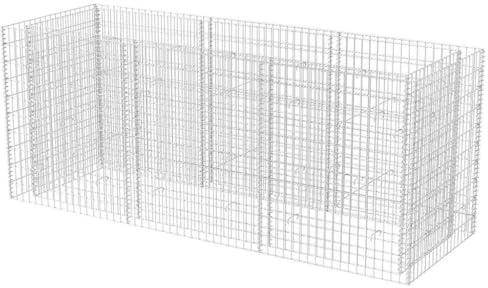 BBLINKE Gabione-Hochbeet Stahl, Gabionen, Gabionengitter, Gabionenkörbe, 270x90x100 cm