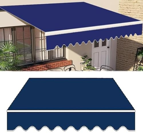 Toldo retráctil para patio, impermeable, protección UV, para balcón, jardín, ventana, cubierta superior de repuesto, 5 m x 2 m