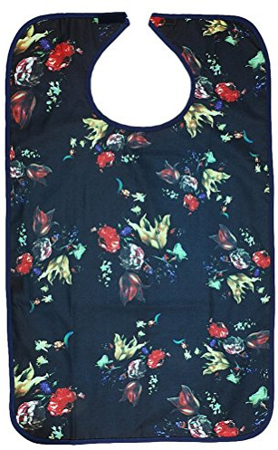 BETOOKY Bavoir Imperméable pour Adulte avec Poche Amovible et Réglable, Tablier Lavable en Pvc avec Récupérateur de Miettes, pour Personnes Alitées et Convalescentes