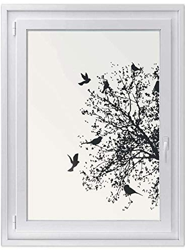 Fensterdeko I Sichtschutz Fenster-Sticker Selbsthaftend I Dekofolie für Bad, Küche, Kinderzimmer - Wasserfest, Beständig, Lichtdurchlässig - Made in Germany