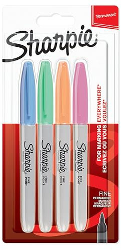 Sharpie permanenta märkpennor | Fin spets | Pastellfärger | 4 stycken