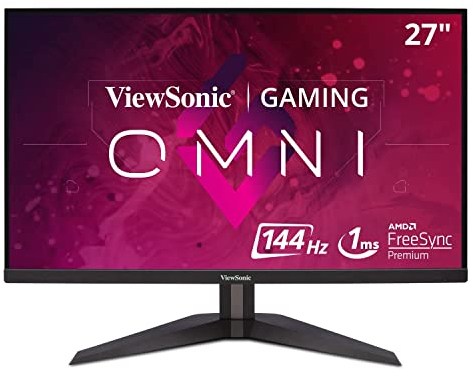 Viewsonic VX2758-2KP-MHD 68,6 cm (27 Zoll) Gaming Monitor (WQHD 1440p, FreeSync, 1 ms, 144 Hz, HDMI, DP, geringer Input Lag) Schwarz