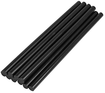 X AUTOHAUX Auto Heißklebestick Schwarz 10 Stück Dellen Reparatur | 7mm Durchmesser x 150mm Länge, Erweichungspunkt 100°C, Hohe Viskosität, ungefährlich