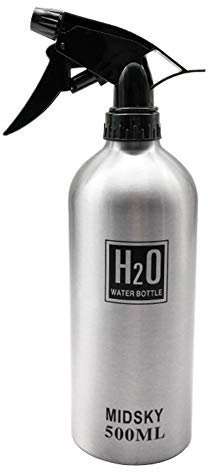 Bottiglia Spray Vuota in Alluminio per Parrucchieri 500 ml Spruzzino Nebulizzatore Parrucchiere Flacone Spray per capelli Riutilizzabile per Parrucchiere Barbiere (Argento)