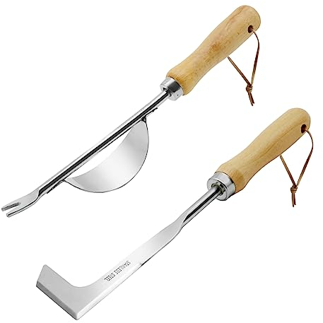 FIAMER Gartenwerkzeuge Set Fugenkratzer Gartenset für die Gartenpflege Blumenkelle Unkrautstecher Garden Grundausstattung Edelstahl Ampferstecher zur
