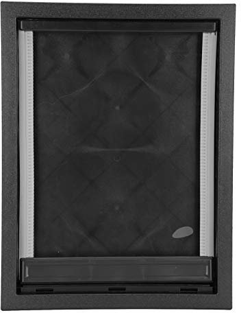 minifinker Large Dog DOO, Haustiertür Eingebauter Magnet Pet Supply Abnehmbare Installation Abnehmbare Hundetür aus Kunststoff für Ihr schönes Haustier für drinnen und draußen(Schwarz)