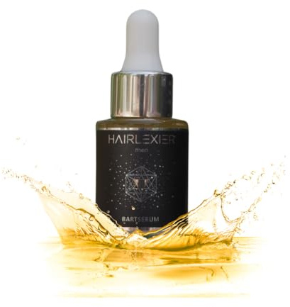 Hairlexier Bartserum • Natürliches WACHSTUMSELEXIER auf Öl basis für einen stärkeren, dichteren Bart - 12ML