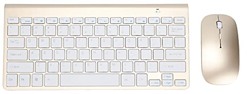 Gewicht Licht Tastatur Maus Combo, 78 Tasten Drahtlose Ergonomische Tastatur und Maus Set, Ultras LIM Wear Proof Tastatur für Notebook Computer (Gold)